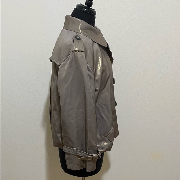 Alfani Double Breasted Military Styled Gold Foil Jacket - Picture 2 of 9